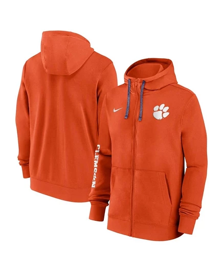 Мужская худи Nike Sideline Clemson, оранжевая