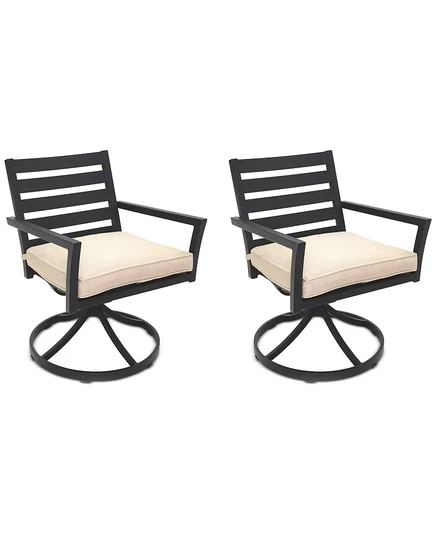 Набор вращающихся кресел Astaire Outdoor, состоящий из 2 предметов, создан для компании Macy's straw natural