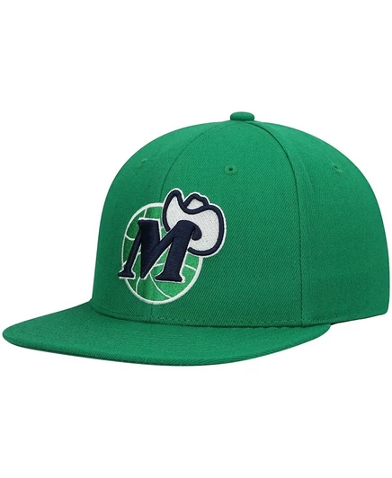 Мужская кепка-бейсболка Mitchell & Ness Green Dallas Mavericks Hardwood Classics Team Ground 2.0 Snapback green