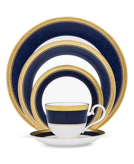 Сервиз Noritake Odessa Cobalt Gold 5 предметов, кобальтовый/золотой