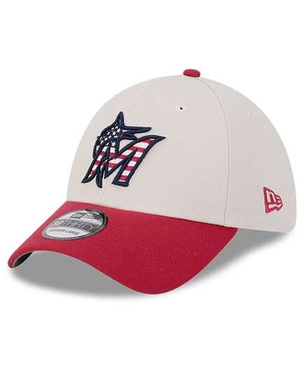 Мужская красная кепка New Era Miami Marlins 2024