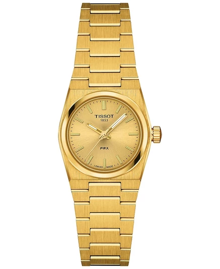 Женские часы Tissot PRX, 25 мм, золотистые