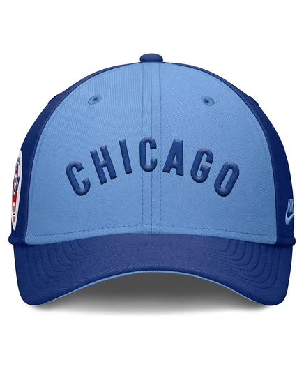 Мужская бейсболка Nike Royal/светло-голубая Chicago Cubs Rise Swoosh Performance Flex royal, light blue