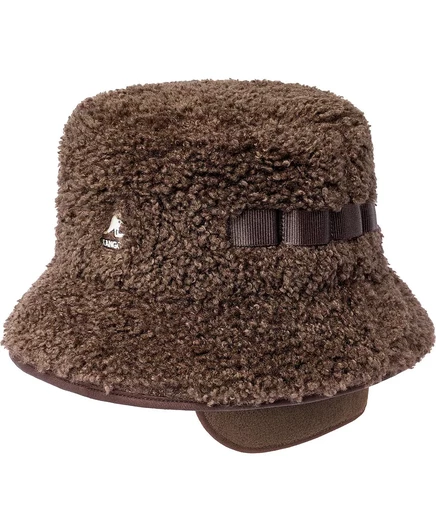 Мужская панама Kangol с искусственной овчиной, коричневая