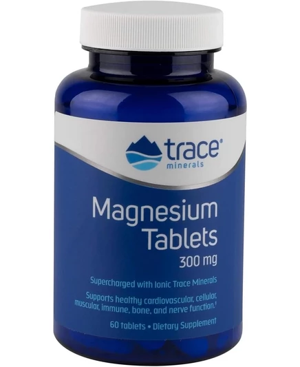 Таблетки магния Trace Minerals 300 мг, 60 шт, белые
