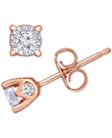 Серьги-пусеты TruMiracle Diamond Stud, золото 14 карат
