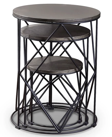Набор из 3 столиков Melmar Furniture of America, черный