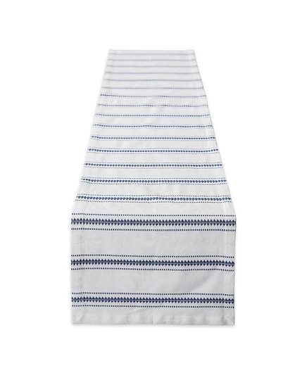 Дорожка для стола design imports zig dobby stripe, синяя