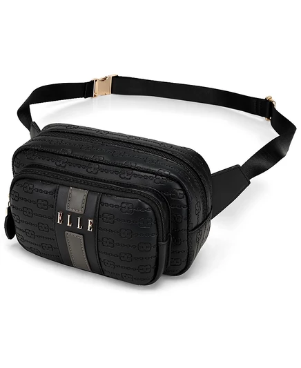 Поясная сумка ELLE Eleganza 1,6 л монограмма, черная