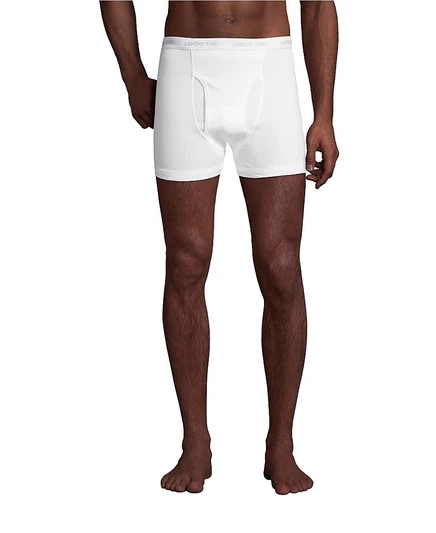 Мужские трикотажные боксерские трусы Lands' End из 3 упаковок white