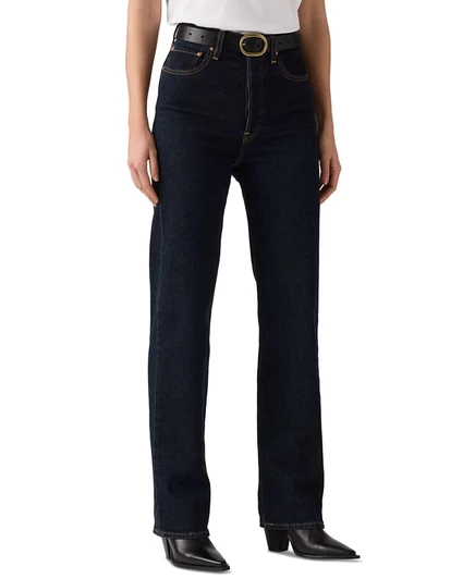 Женские джинсы Levi's Ribcage с высокой посадкой, синие