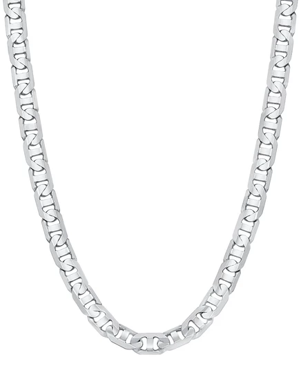 Мужское колье Mariner Link диаметром 22 дюйма (6-1/2 мм) из чистого серебра silver