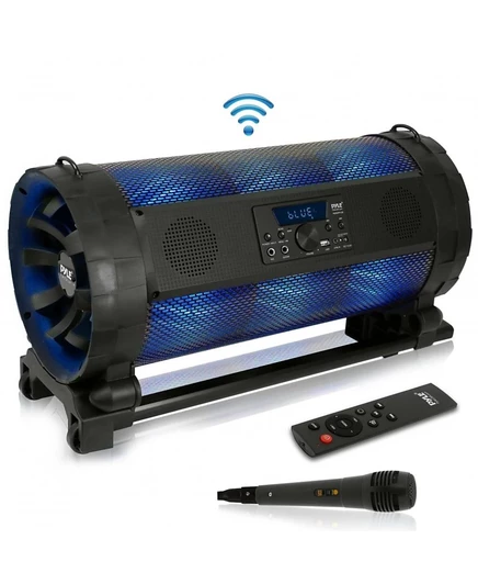 Портативный бумбокс Pyle 600 Вт с Bluetooth и LED, черный
