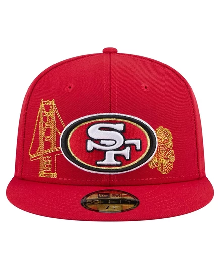 Красная кепка New Era Men's Scarlet San Francisco 49ers State Stitch 59FIFTY от New Era scarlet