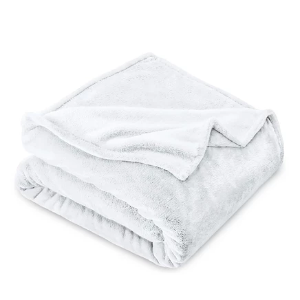 Детский плед Bare Home из микроплюша, 109×140 см, белый