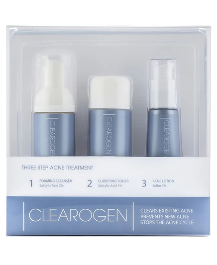 Набор для лечения угревой сыпи Clearogen Sensitive Skin Sulphur на 1 месяц для путешествий без цвета