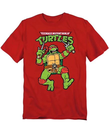Мужская футболка TMNT Retro Raph с черепашками-ниндзя-мутантами, красная