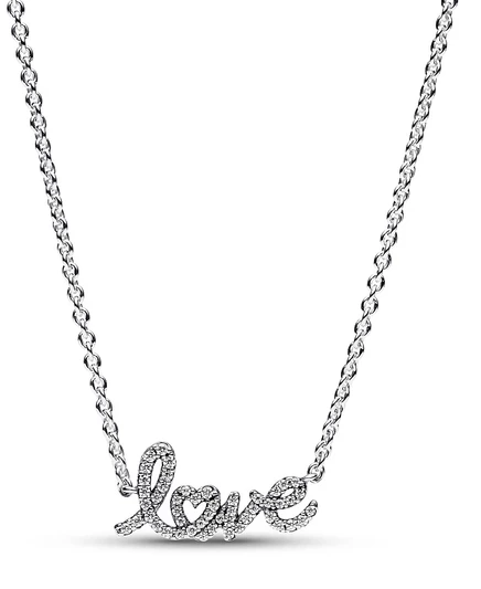 Женское колье Pandora Love, серебро 925, серебристое