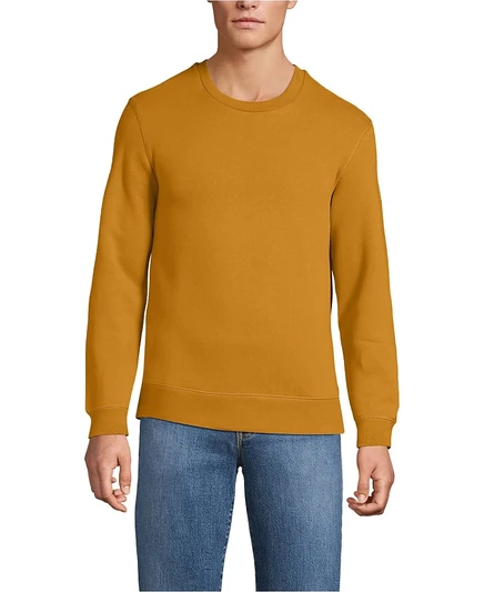 Мужское худи Lands' End Serious Sweats, желтое