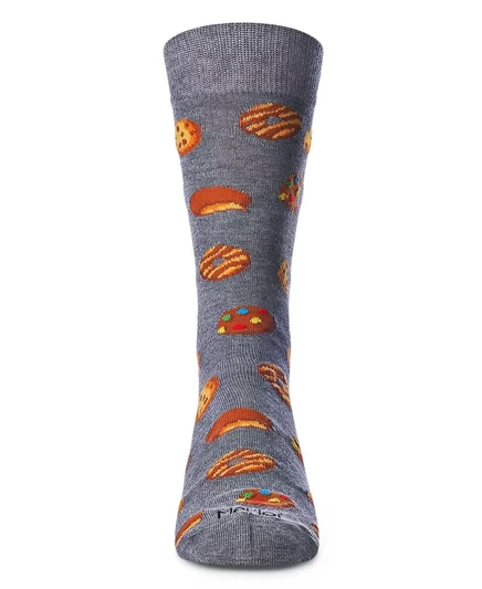 Мужские носки Novelty Crew с вкусным печеньем MeMoi для мужчин med gray heather