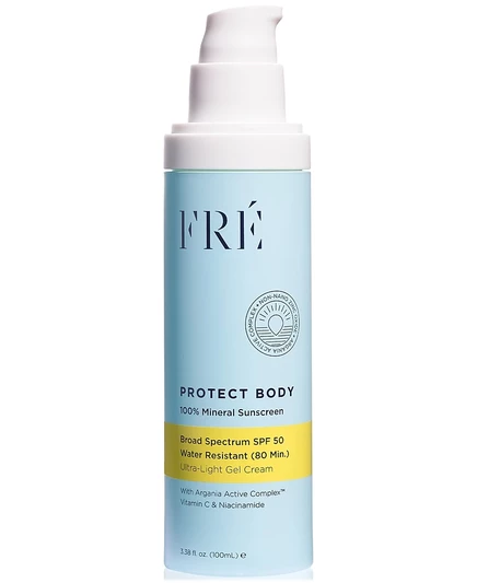 100% минеральный солнцезащитный крем ДЛЯ ТЕЛА FRE PROTECT BODY SPF 50, 3,38 унции, без цвета