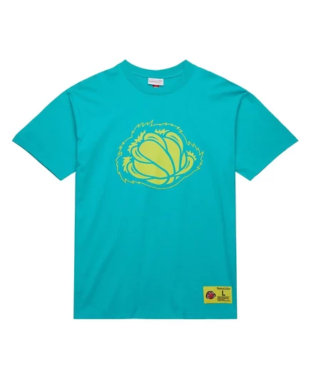 Мужская футболка премиум-класса Mitchell & Ness бирюзового цвета от Vancouver Grizzlies Hardwood Classics Neon Nights turquoise