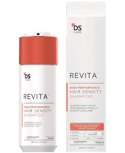 Высокоэффективный шампунь для придания густоты волосам DS Laboratories Revita, 205 мл, не окрашивает волосы