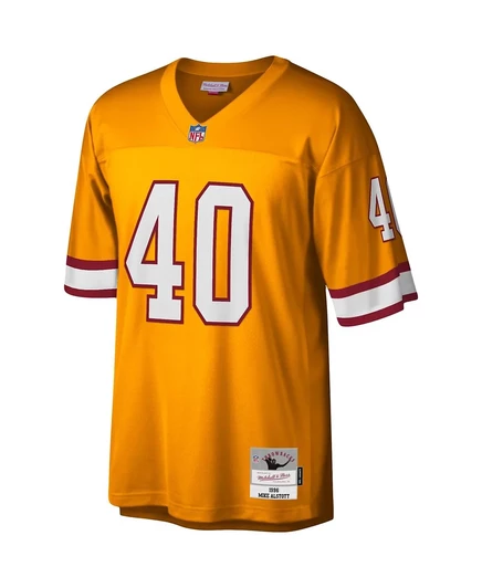 Мужская футболка Mitchell & Ness Mike Alstott оранжевого цвета Tampa Bay Buccaneers Legacy Replica orange