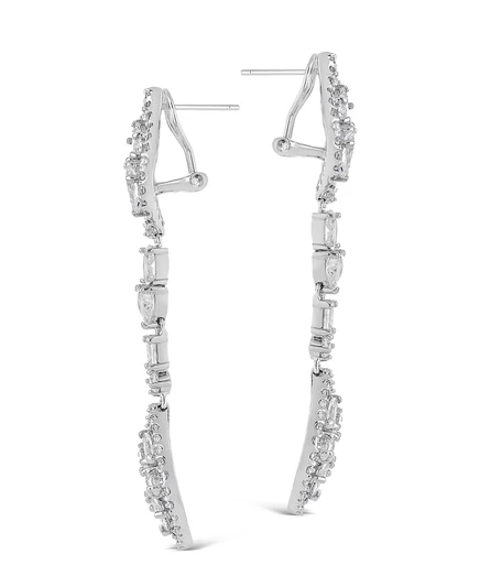 Серьги Sterling Forever Mariah с фианитами, серебристые