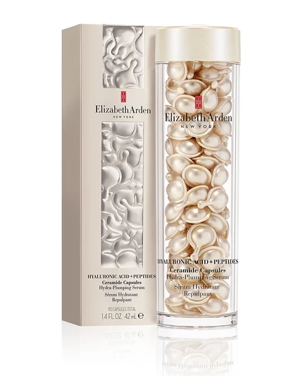 Elizabeth Arden Гиалуроновая кислота + пептиды в капсулах с керамидами Увлажняющая сыворотка, 90 шт. без цвета