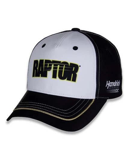 Hendrick Motorsports Team Collection Мужская белая/черная кепка William Byron Raptor с регулируемой длиной