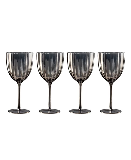 Бокалы для вина Lenox Curva Luxe, набор 4 шт., серебристые