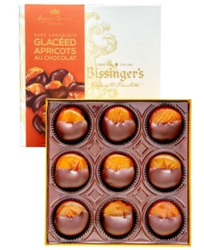 Глазированные абрикосы Bissinger's в темном шоколаде, 9 шт
