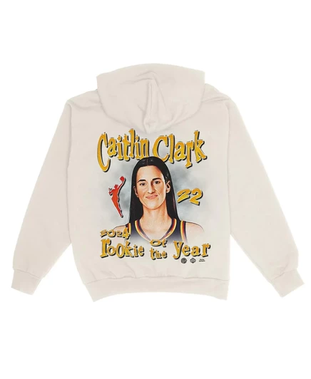 Толстовка-пуловер Playa Society для мужчин и женщин от Caitlin Clark Cream Indiana Fever 2024 WNBA 