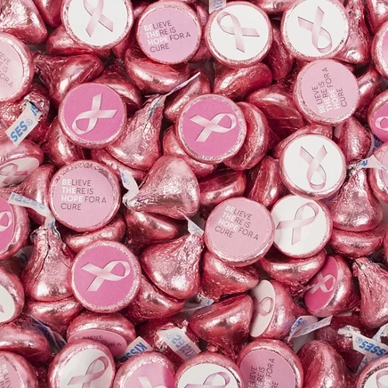 Конфеты Just Candy Hershey's Kisses 454 г (≈100 шт.), розовые