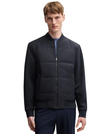 Мужская стеганая куртка BOSS by Hugo Boss, синяя