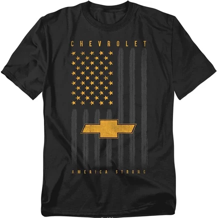 Мужская футболка Corvette с шинами Chevrolet USA Flag Tires черного цвета