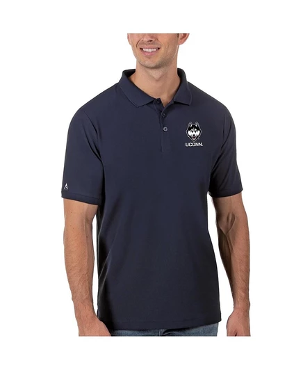 Мужская поло Antigua Legacy UConn Huskies пике, синяя