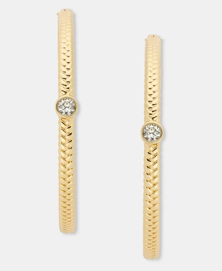 Серьги Lauren Ralph Lauren с фианитами, серебристые