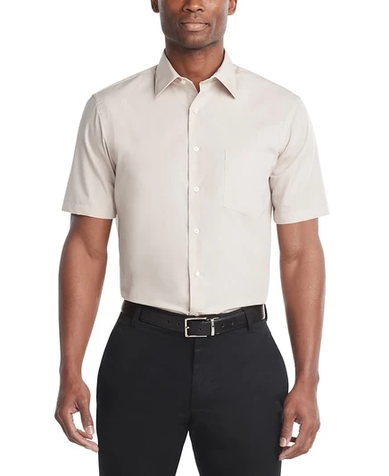 Однотонная рубашка из поплина Van Heusen с коротким рукавом