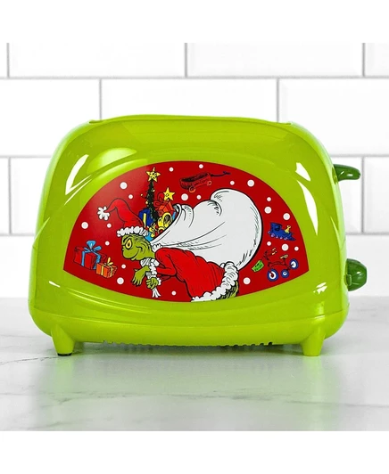 Тостер Grinch с двумя ломтиками от Uncanny Brands зеленый