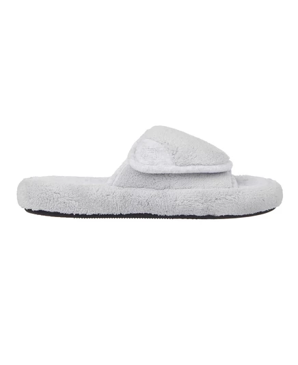 Фирменные женские тапочки-сабо Isotoner для спа-процедур Microterry Spa Slide Clog light gray