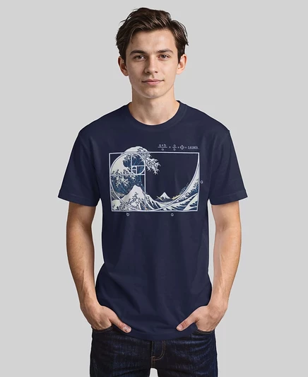 Мужская футболка Design By Humans The Great Fibonacci Wave