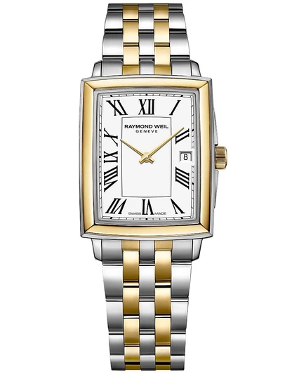 Женские швейцарские часы Toccata Gold PVD и браслет из нержавеющей стали Raymond Weil 22,6x28,1 мм