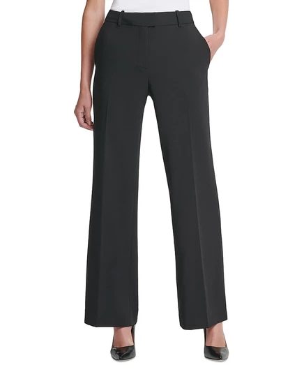 Женские брюки DKNY Petite широкие, черные