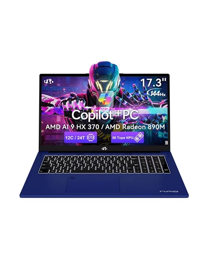 Ноутбук Nimo 17.3″ AI Ryzen 9 HX 370, 64 ГБ, 1 ТБ, синий