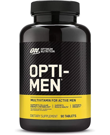 Optimum Nutrition Opti-Men, витамин С, цинк и витамины D, E, B12 для поддержания иммунитета, ежедневная мультивитаминная добавка для мужчин, 90 грамм черного цвета