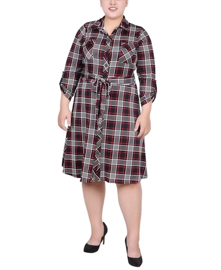 Женское платье ny collection больших размеров, 3/4 рукав, многоцветное
