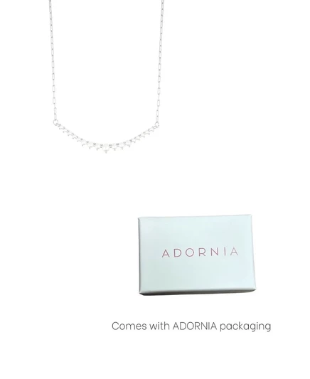 Ожерелье с изогнутым стержнем из культивированного жемчуга ADORNIA Adjustable silver