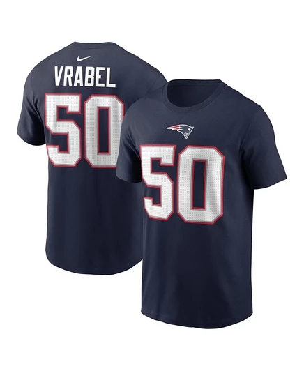 Мужская футболка Nike Mike Vrabel New England Patriots, темно-синяя